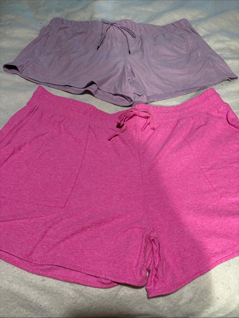 Athletic Works Plus Size 3X Lounge Shorts Lot Pink & Lavender Athleisure